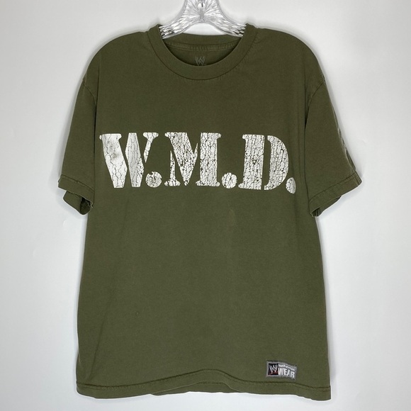 W.M.D Big Show WWE Green Short Sleeve Shirt Large - Picture 1 of 5